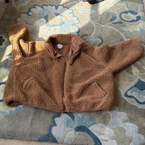 Nine West Tan Sherpa Puffer Jacket